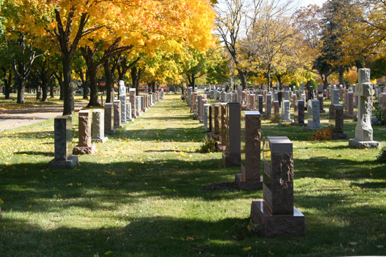 HolySepulchreCemetary29 View of headstones at Holy Sepulchre Cemetery